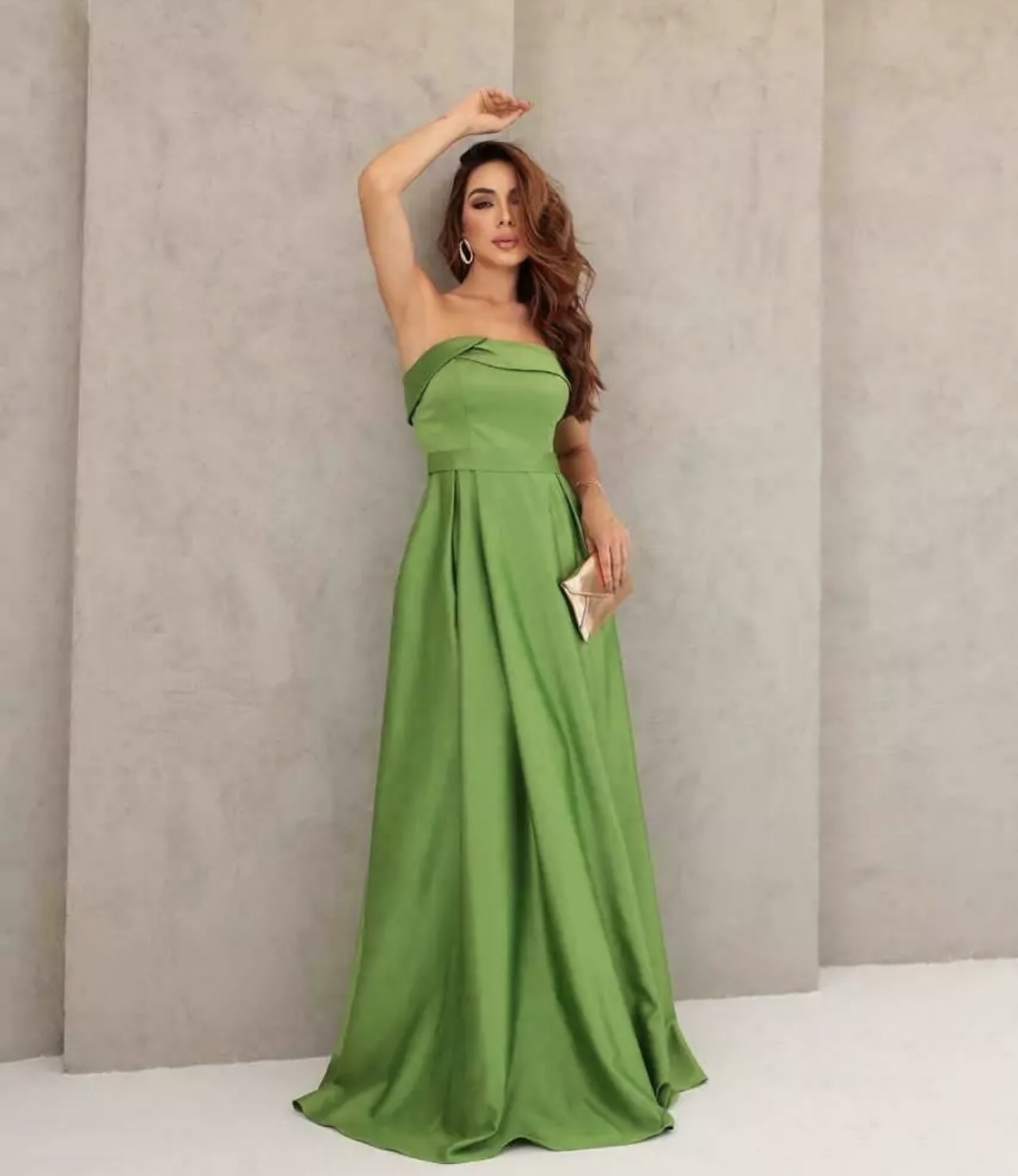 Vestido Katy tomara que caia cetim 