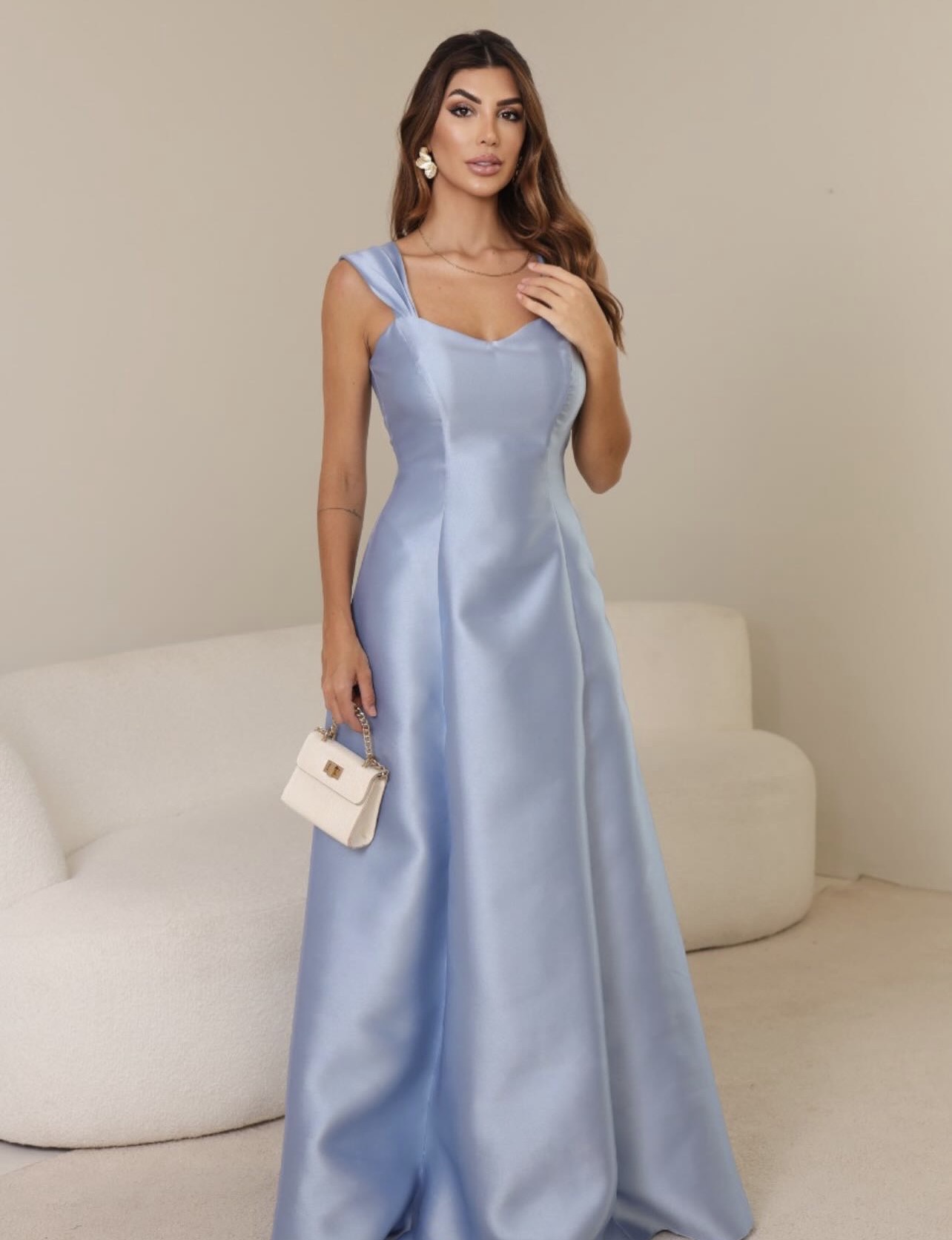 Vestido zibeline com bolso 