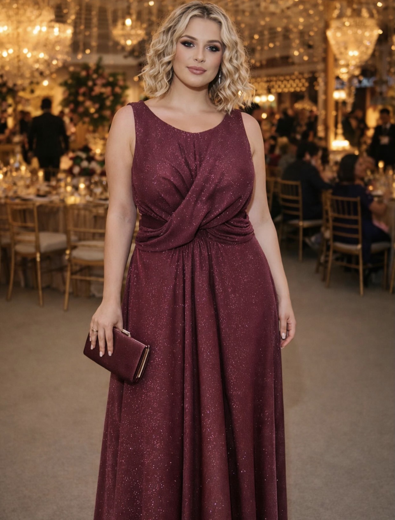 Vestido Marli brilho 
