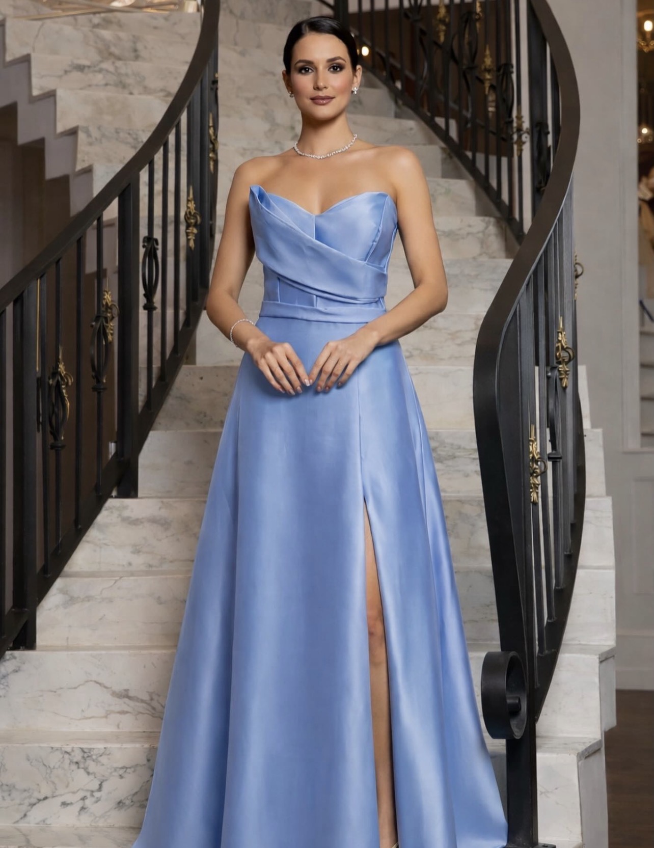 Vestido zibeline trançado atrás 