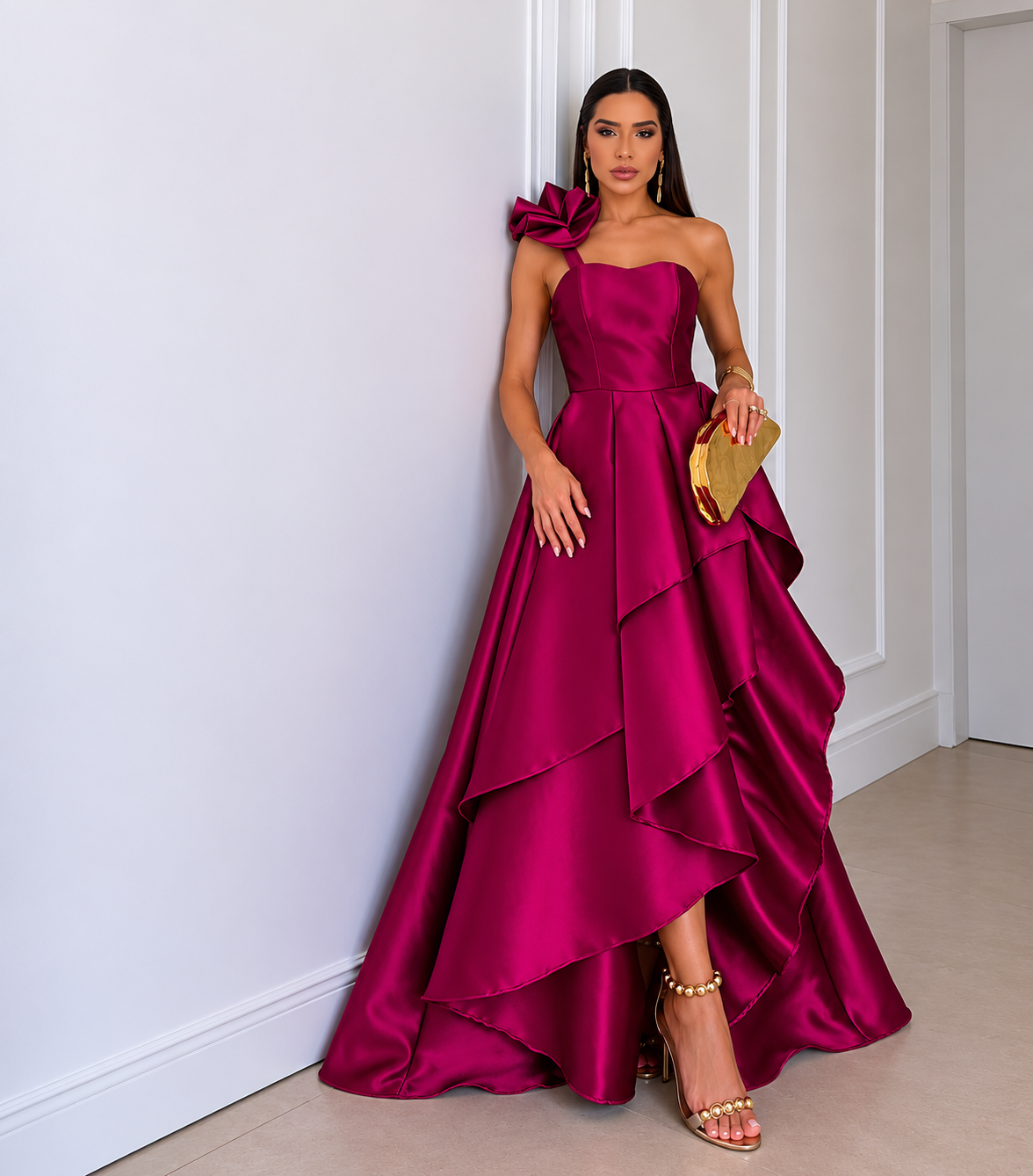 Vestido calda zibeline Fuscia M 