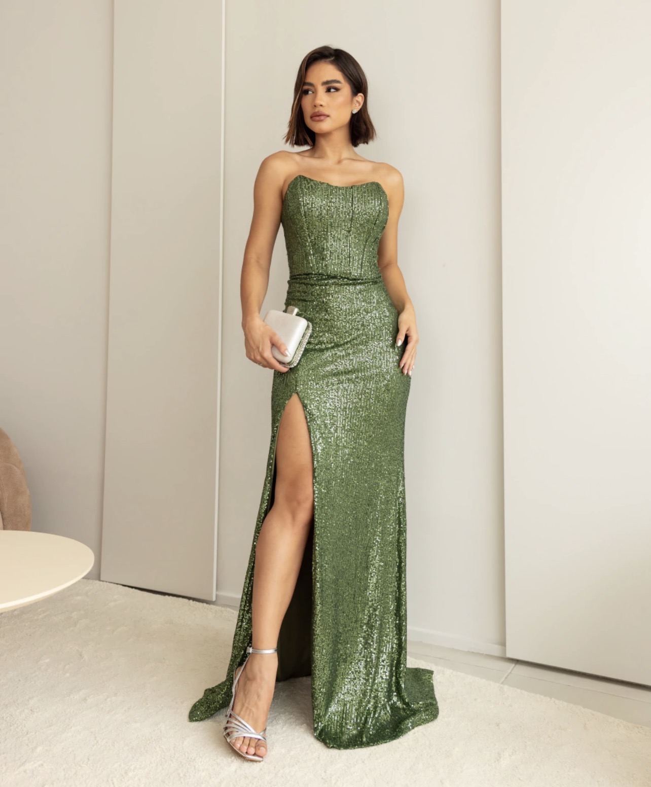 Vestido paite tomara que caia 