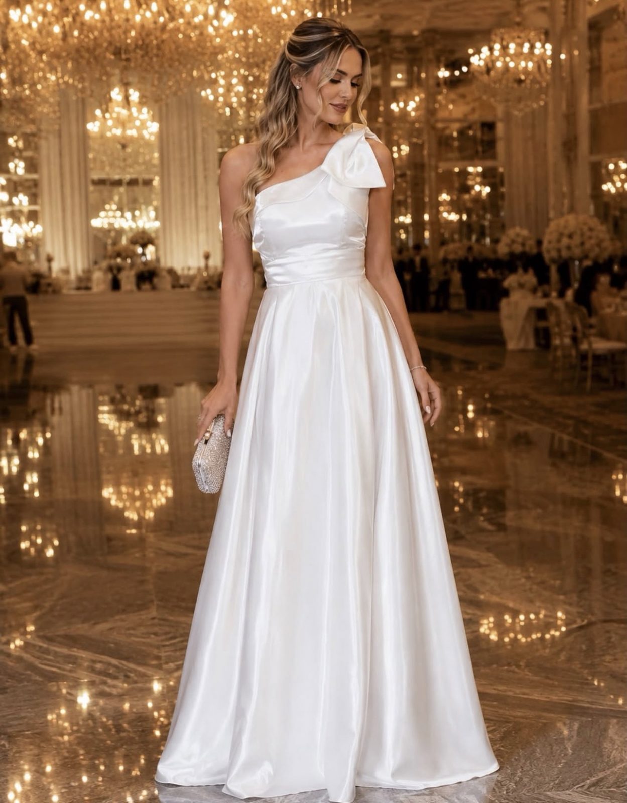 Vestido branco zibeline glow 