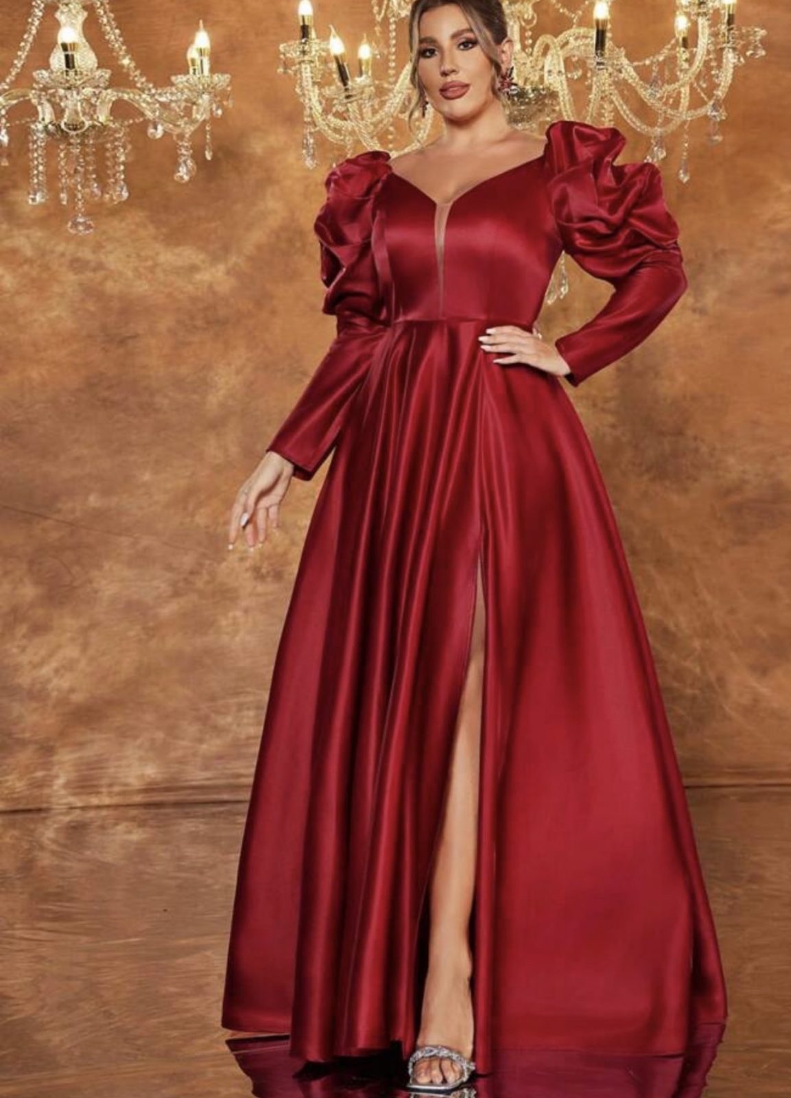 Vestido mangas bufantte