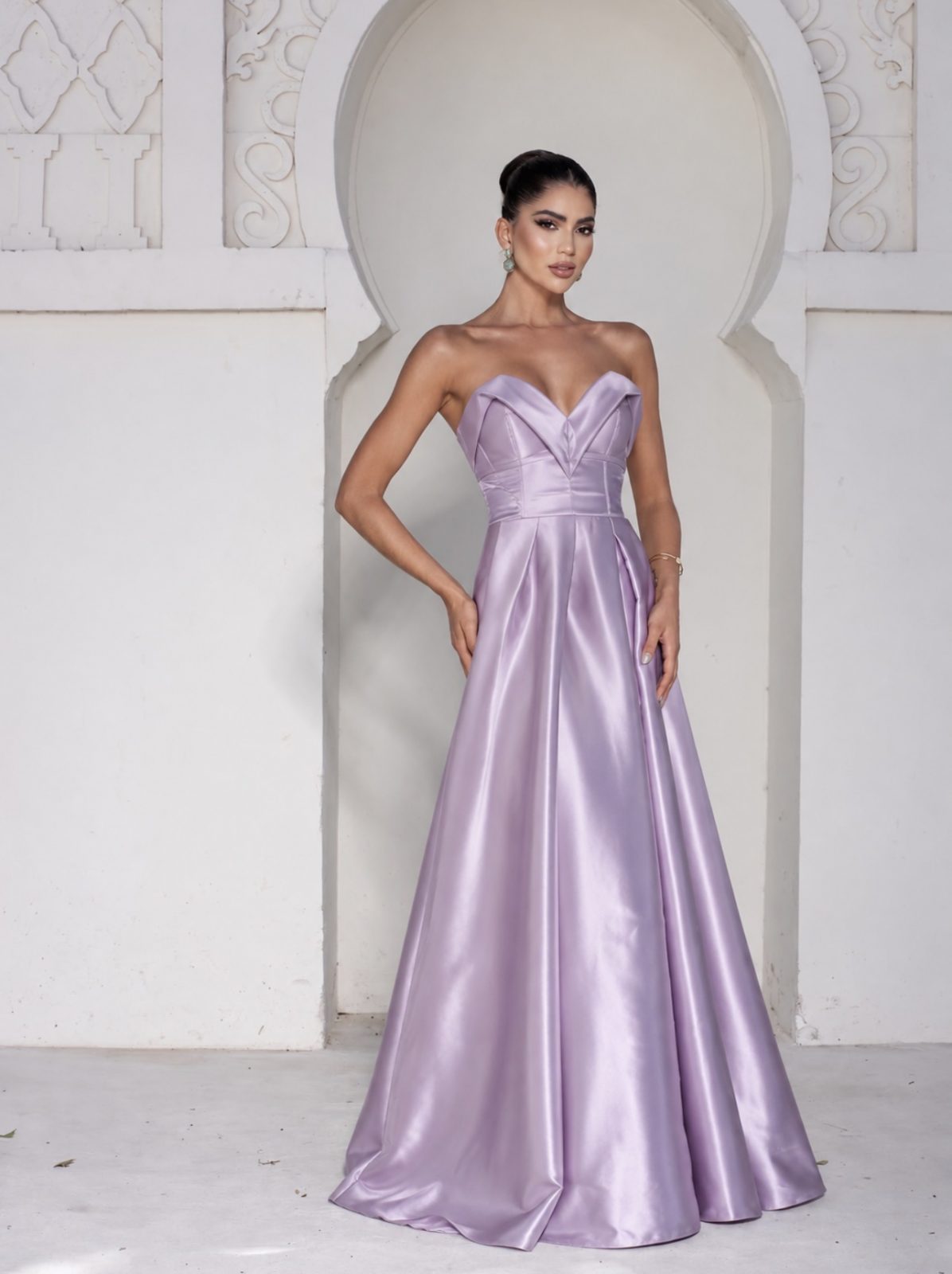 Vestido zibeline glow lilás 