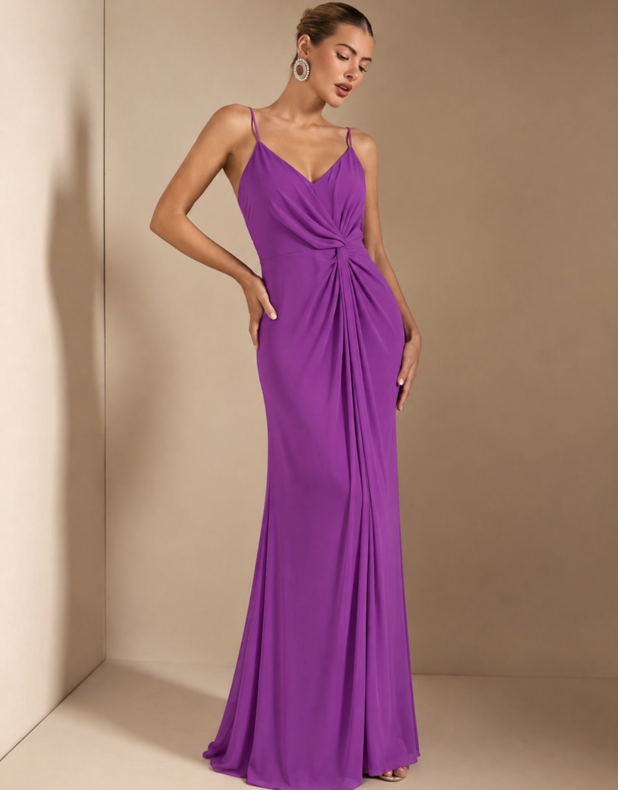 Vestido roxo claro fluido G 