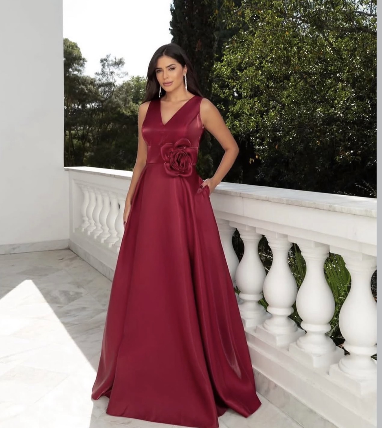 Vestido acetinado zibeline GLow 