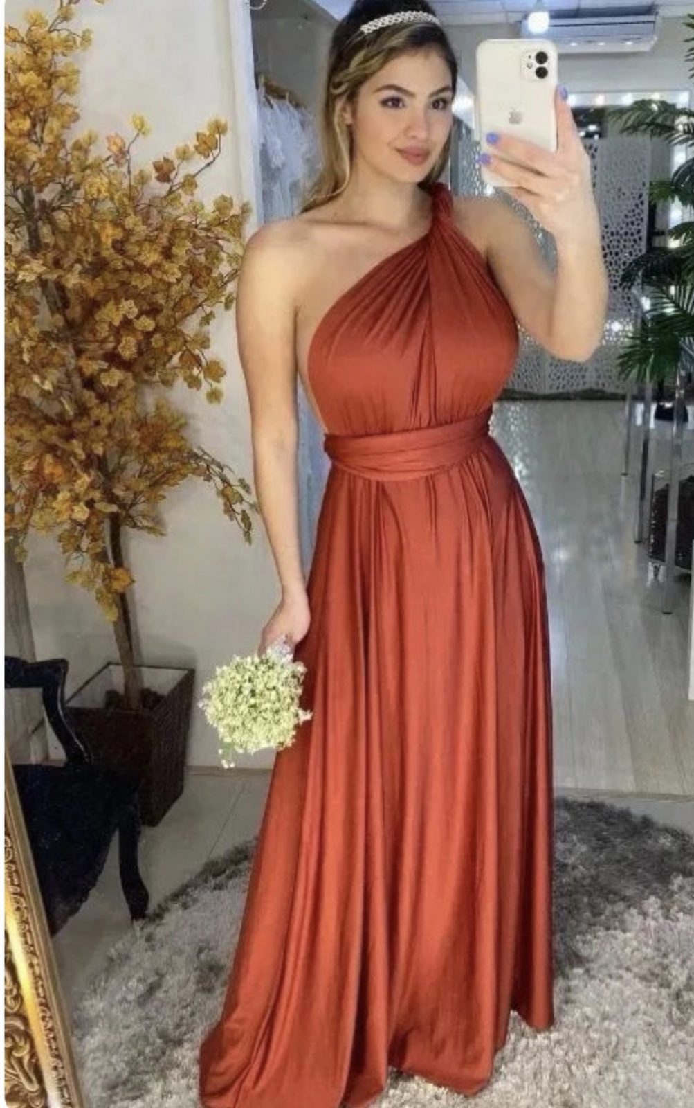 Vestido multiformas P terracota 